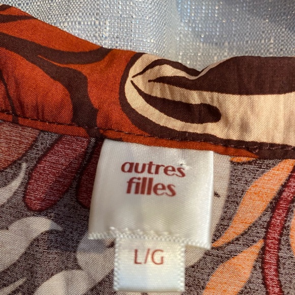 autres filles Colorful Floral Women's Blouse size large - Picture 4 of 4